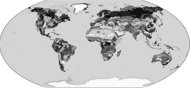 Figure 2.1 The terrestrial ecoregions. Reprinted from Olson et al. (2001) (see plate 1).