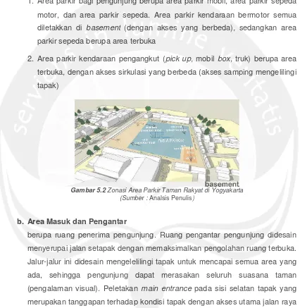 Gambar 5.2 Zonasi Area Parkir Taman Rakyat di Yogyakarta