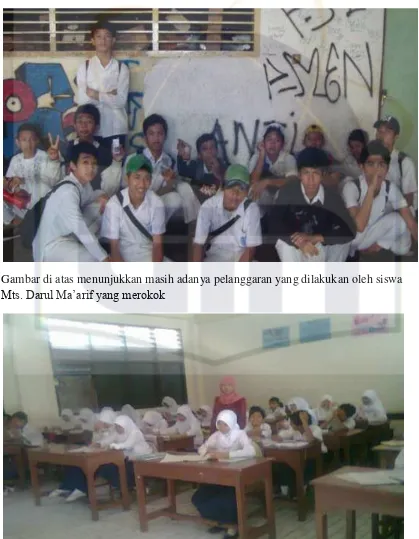 Gambar di atas menunjukkan masih adanya pelanggaran yang dilakukan oleh siswa 