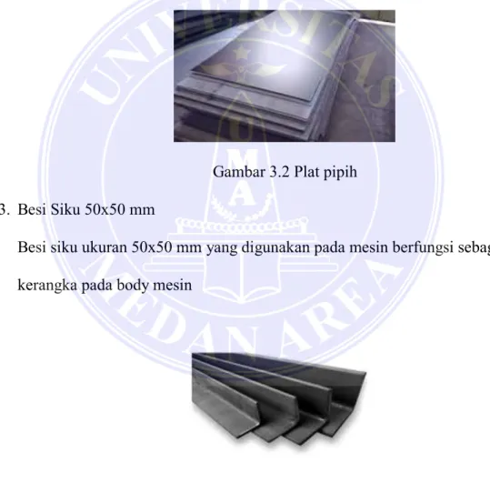 Gambar 3.3 Besi siku 50x50 