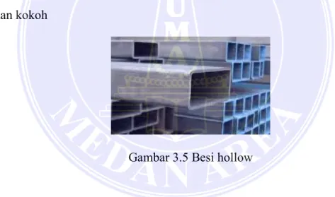 Gambar 3.5 Besi hollow 
