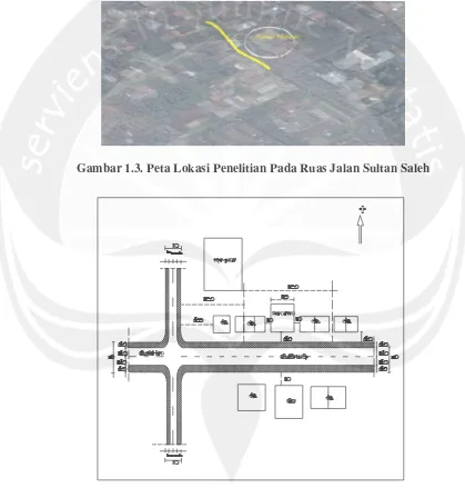 Gambar 1.3. Peta Lokasi Penelitian Pada Ruas Jalan Sultan Saleh 