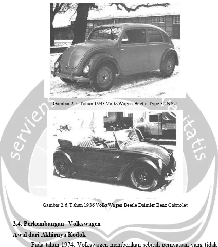 Gambar 2.5. Tahun 1933 VolksWagen Beetle Type 32 NSU 