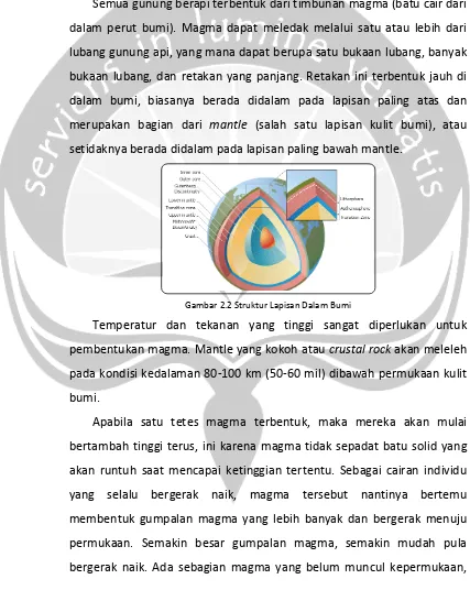 Gambar 2.2 Struktur Lapisan Dalam Bumi 