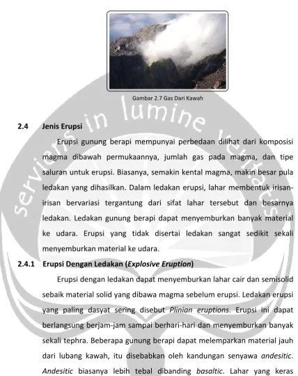 Gambar 2.7 Gas Dari Kawah 