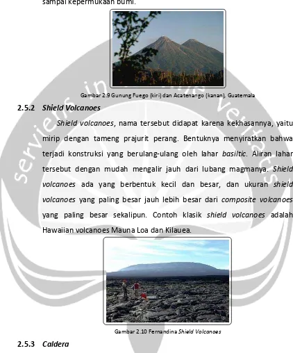 Gambar 2.9 Gunung Fuego (kiri) dan Acatenango (kanan), Guatemala 