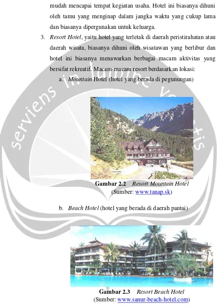 Gambar 2.2 Resort Mountain Hotel 