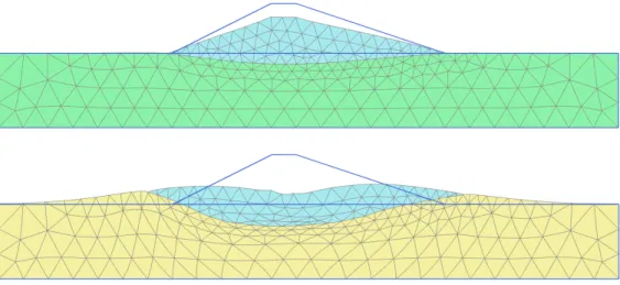 Figure 34 (on page 45) shows the deformed mesh for both phases. In case of the drained subsoil the