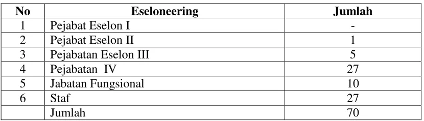 Tabel 1.2. :Berdasarkan Eseloneering 