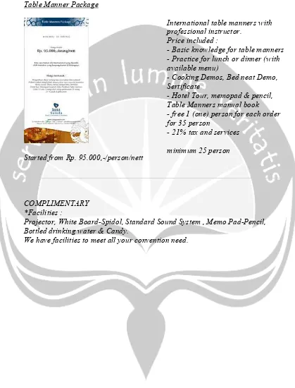 Table Manner Package 