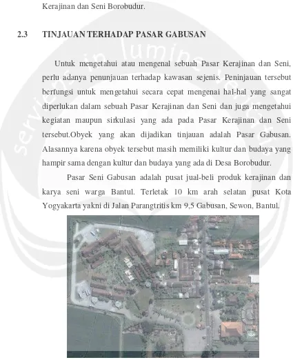 Gambar 2.1 Citra satelite Pasar Gabusan(www.bantulcraft.com : 2/9/2009 6:01 PM)