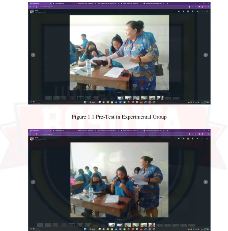 Figure 1.1 Pre-Test in Experimental Group 
