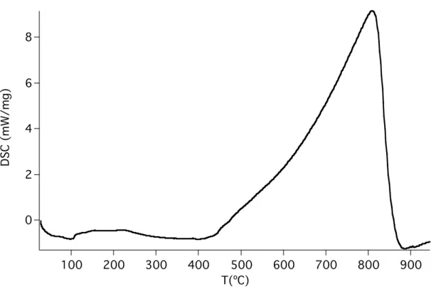 Figure 4.2.  Differential scanning calorimetry of tholins. 
