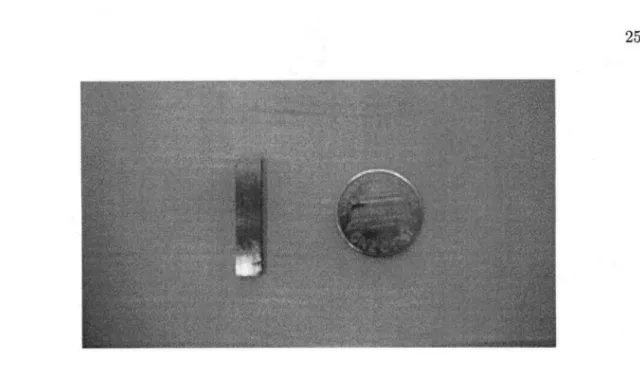 Figure 2.1:  Sample of TbDy sized for  magnetostriction tests. 