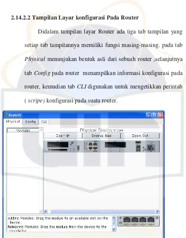 Gambar 2.18 Tampilan Layar Tab CLI pada Router.