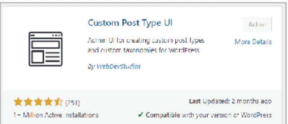 Gambar 4. 1 Plugin Custom Post Type-UI 