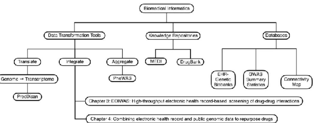 Figure 1. Overview of dissertation projects in the context of Biomedical  Informatics