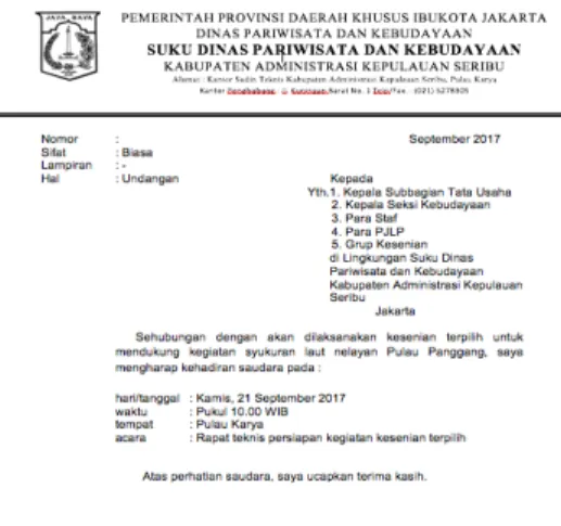 Figure 6.2 Nota Dinas or MOM