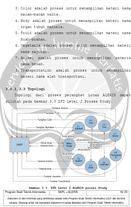 Gambar 3.3. DFD Level 2 ALERIS proses Study 