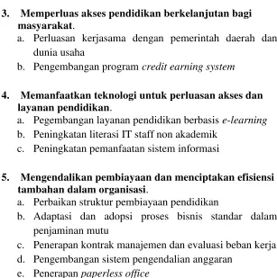 Tabel Sasaran Mutu/ Key Performance Indicators 2015 