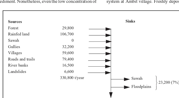 Figure 3.Laclo River catchment: Timor Leste. Elements of an annual sediment budget
