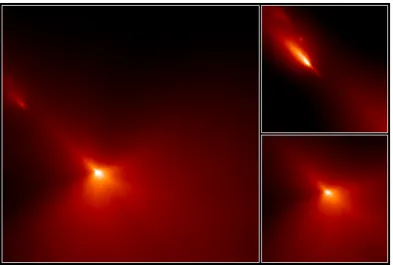 Gambar ini merupakan gambar komet Hyakutake yang diambil oleh Teleskop ruang angkasa Hubble pada tanggal 25 Materi 1996