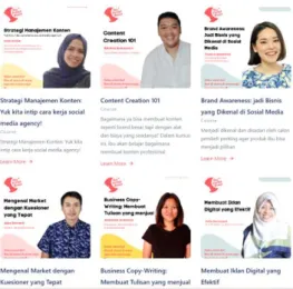 Gambar 7. Laman Website Ibu Punya Mimpi untuk program  pelatihan 
