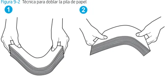 Figura 9-2  Técnica para doblar la pila de papel