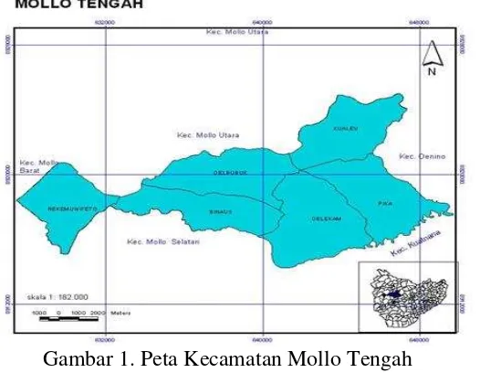 Gambar 1. Peta Kecamatan Mollo Tengah 