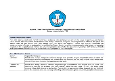 Alur Dan Tujuan Pembelajaran Dalam Rangka Pengembangan Perangkat Ajar