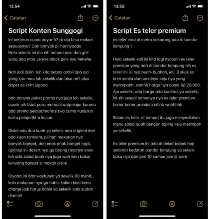 Gambar 4 Pembuatan Script Dubbing 