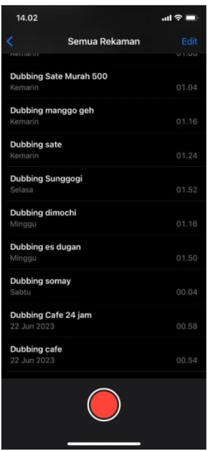 Gambar 7 Hasil Rekaman Suara 