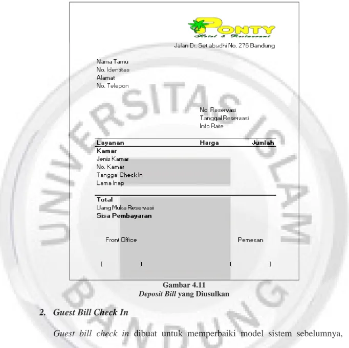 Gambar 4.11  Deposit Bill yang Diusulkan 