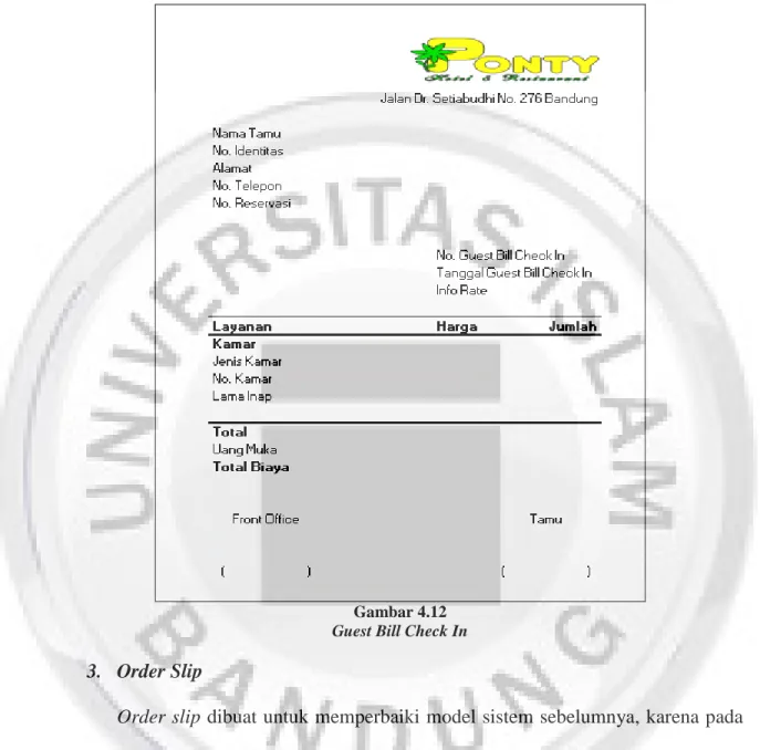 Gambar 4.12  Guest Bill Check In 