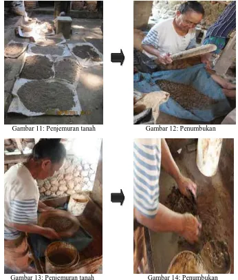 Gambar 11,12,13,14; Proses pengolahan tanah di Desa Jasri Sumber: Dokumentasi Ali Akbar, 11, 2011, 12,13dan 14 2012