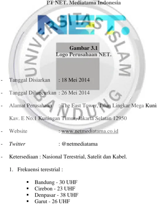 Gambar 3.1  Logo Perusahaan NET. 