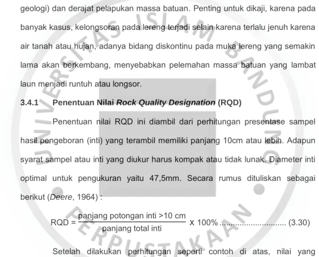 Tabel 3.1  Kelas Massa Batuan 