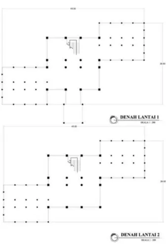 Gambar 2.15  Denah Lantai I dan II  