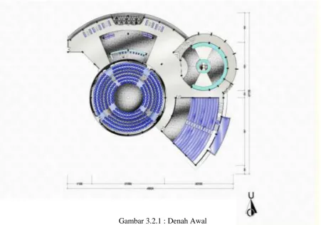 Gambar 3.2.1 : Denah Awal  Planetarium Denpasar 