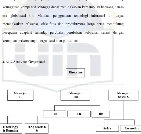 Gambar 4.1 Struktur Organisasi CV Ihyaa&Co Sumber : Dokumantasi rapat kerja CV. Ihyaa&Co 2008 