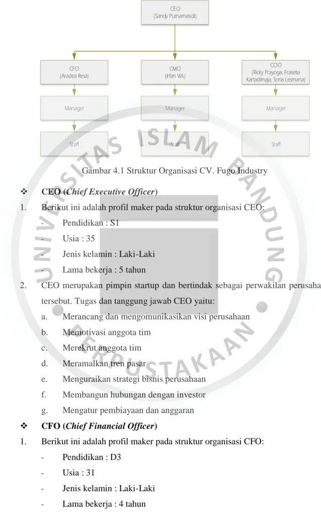 Gambar 4.1 Struktur Organisasi CV. Fugo Industry 