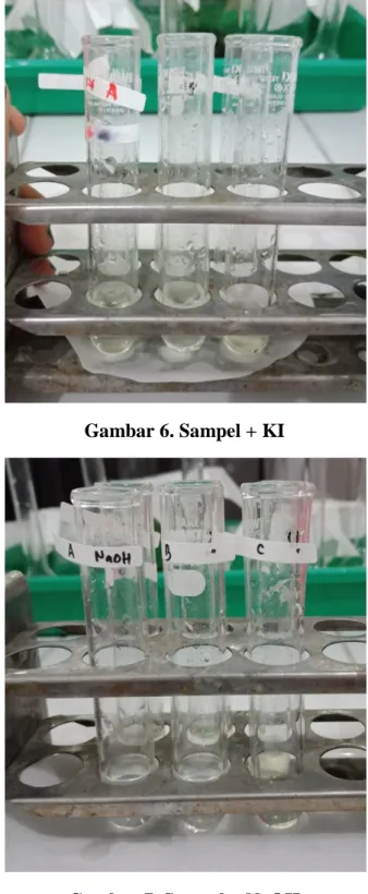 Gambar 7. Sampel + NaOH 