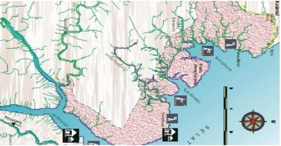 Gambar 1. Peta Taman Nasional Sembilang (Dephut) 