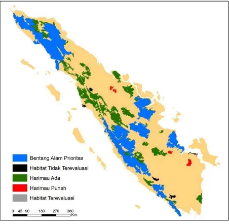 Gambar 2.3. Kondisi dan status harimau di Sumatera Selatan (Sumber : FHK, 2016) 