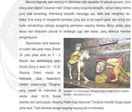 Gambar  2.8. Pertunjukan Wayang Potehi di Mall Ciputra Jakarta 