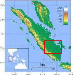 Gambar 2. Peta Lokasi Pemantauan Titik Panas di Sumatera Selatan  