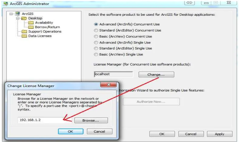 Gambar 9. ArcGIS License Server Administrator 