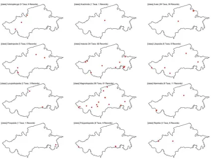 Figure 3 Distribution of GBIF records per class. 