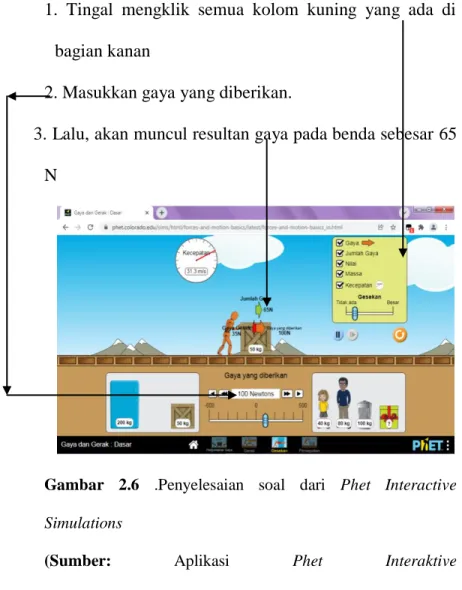 Gambar  2.6  .Penyelesaian  soal  dari  Phet  Interactive  Simulations 