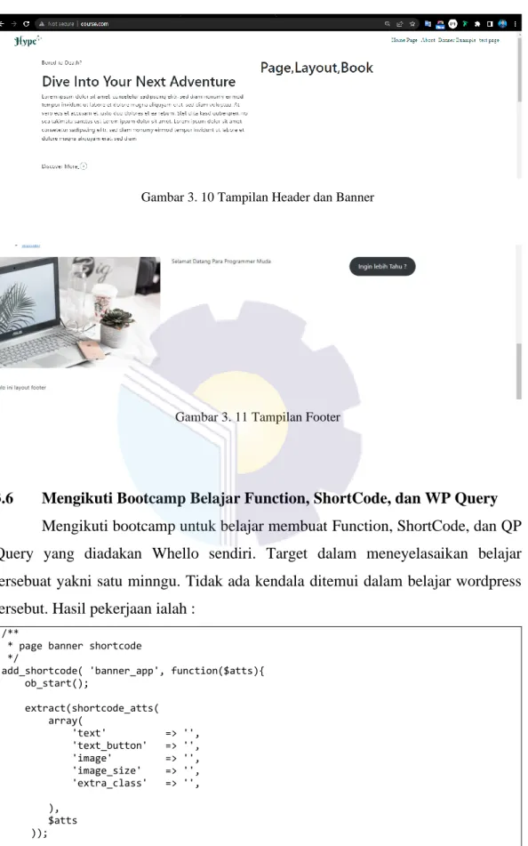 Gambar 3. 10 Tampilan Header dan Banner 